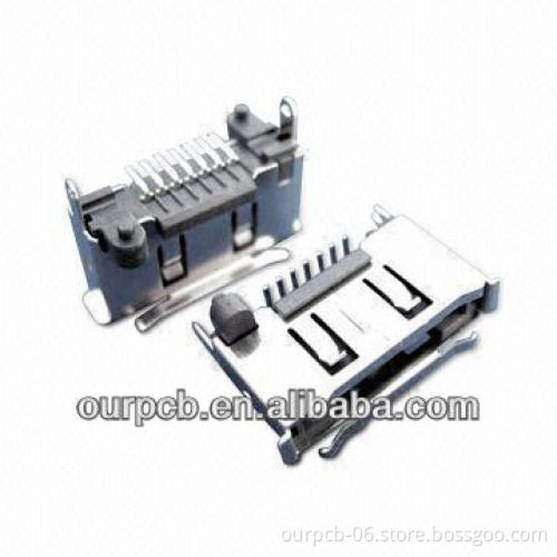 Metal SMT 07p SATA Male Cable with 30m ohm Maximum Contact Resistance